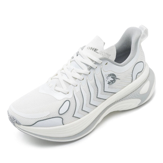 Unisex running shoes lace-up breathable height increasing reflective - product image