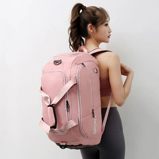 Waterproof fitness gym backpack with large capacity and shoe compartment - product image
