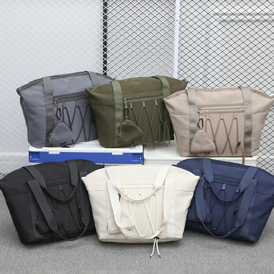 Waterproof gym fitness shoulder bag with dry-wet separation and detachable pouch - product image
