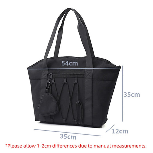 Waterproof gym fitness shoulder bag with dry-wet separation and detachable pouch - product image