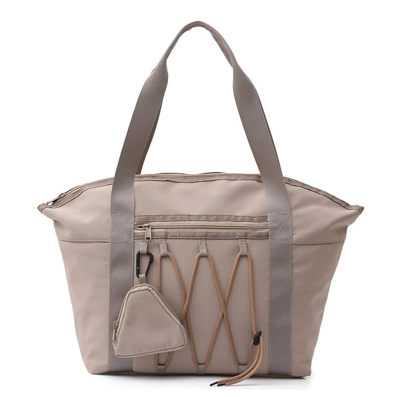 Waterproof gym fitness shoulder bag with dry-wet separation and detachable pouch - product image