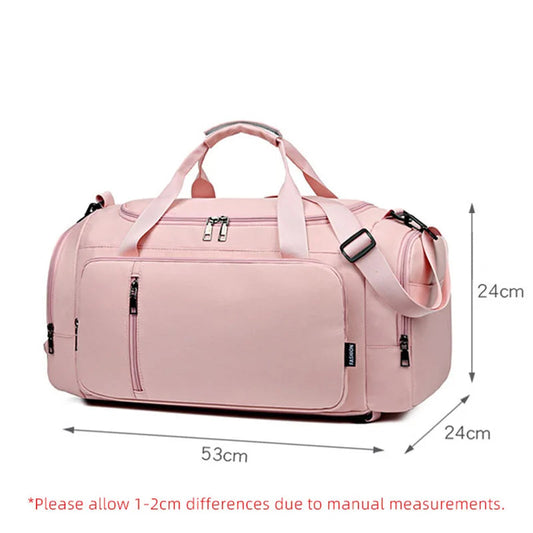 Waterproof large fitness bag with dry-wet separation and shoes pocket - product image