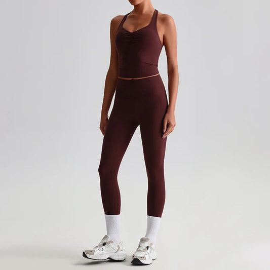 Women's 2-piece workout set sports bra and leggings - product image