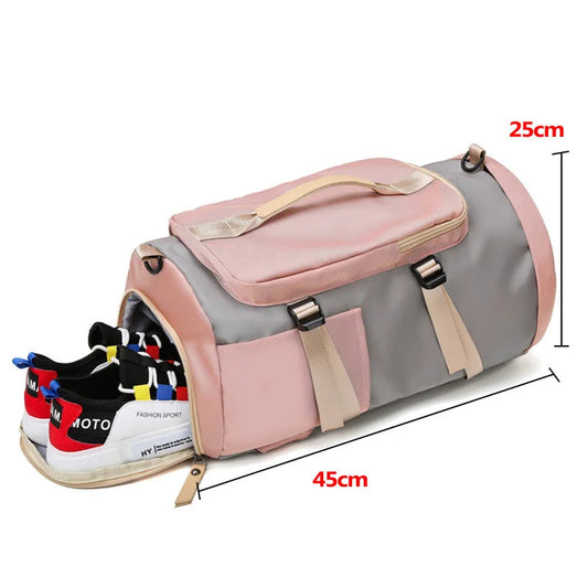Women’s gym backpack with shoe compartment and multi-pocket storage design - product image