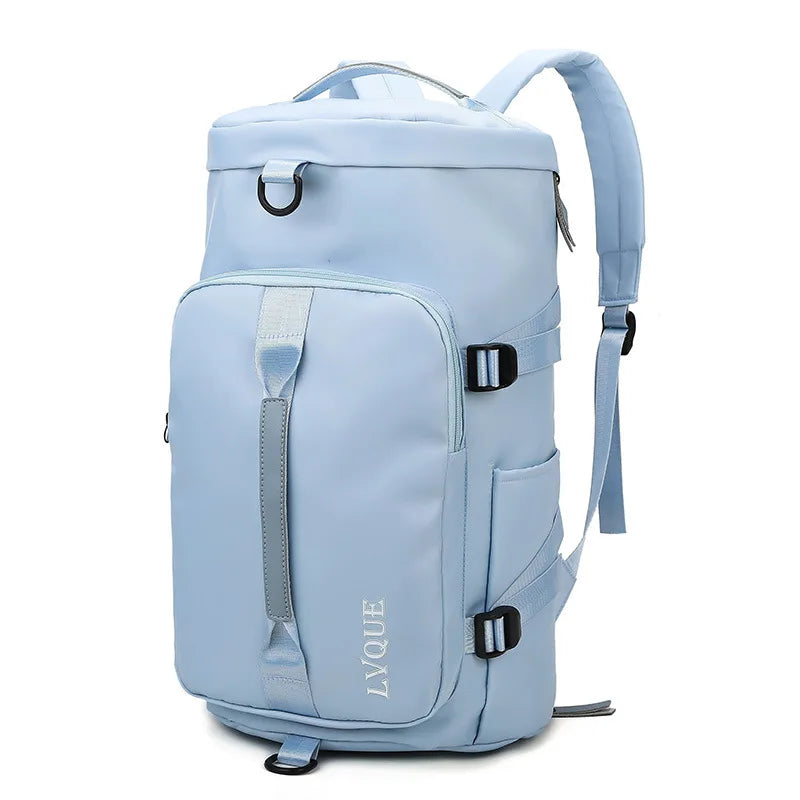 Women’s gym backpack with shoe compartment and multi-pocket storage design - product image