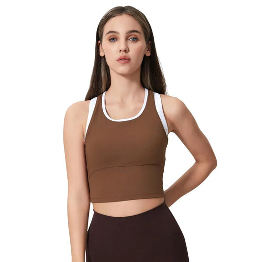 Women's sexy sleeveless u neck crop halter top - product image