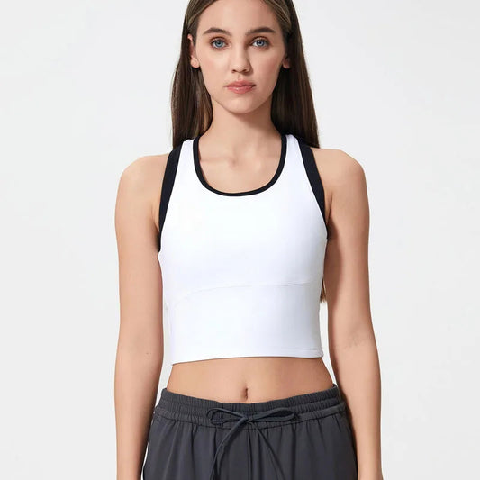 Women's sexy sleeveless u neck crop halter top - product image