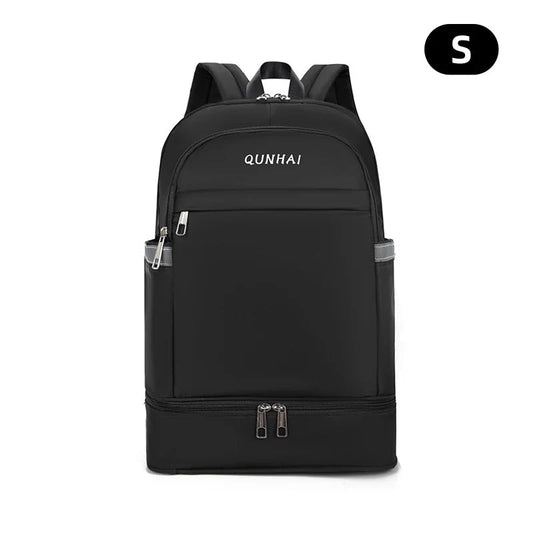 Yoga gym backpack with dry wet shoes pocket and multi-compartment storage - product image